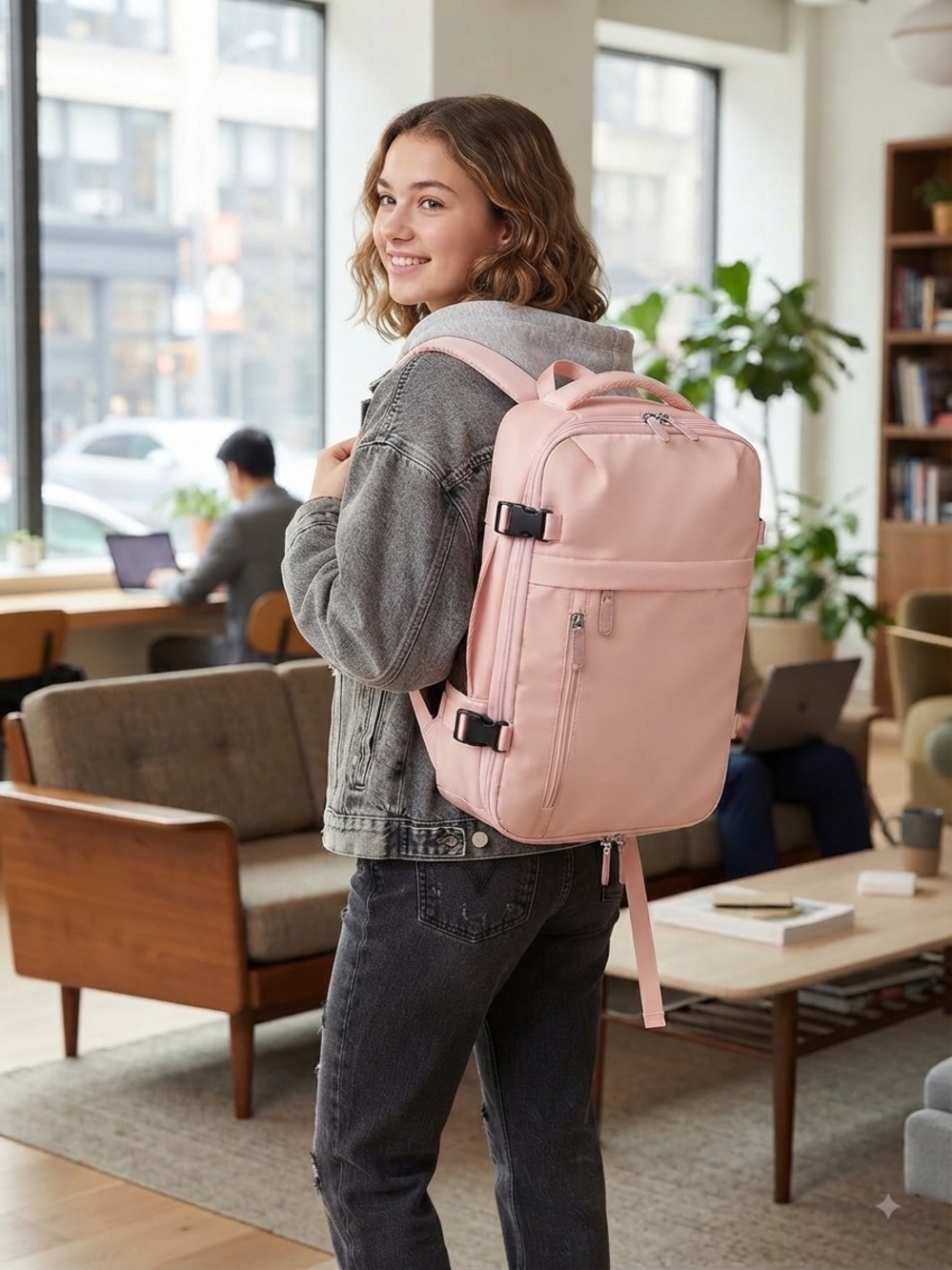 Everyday Pink Women's Backpack with Padded Straps